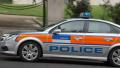 Speeding police car